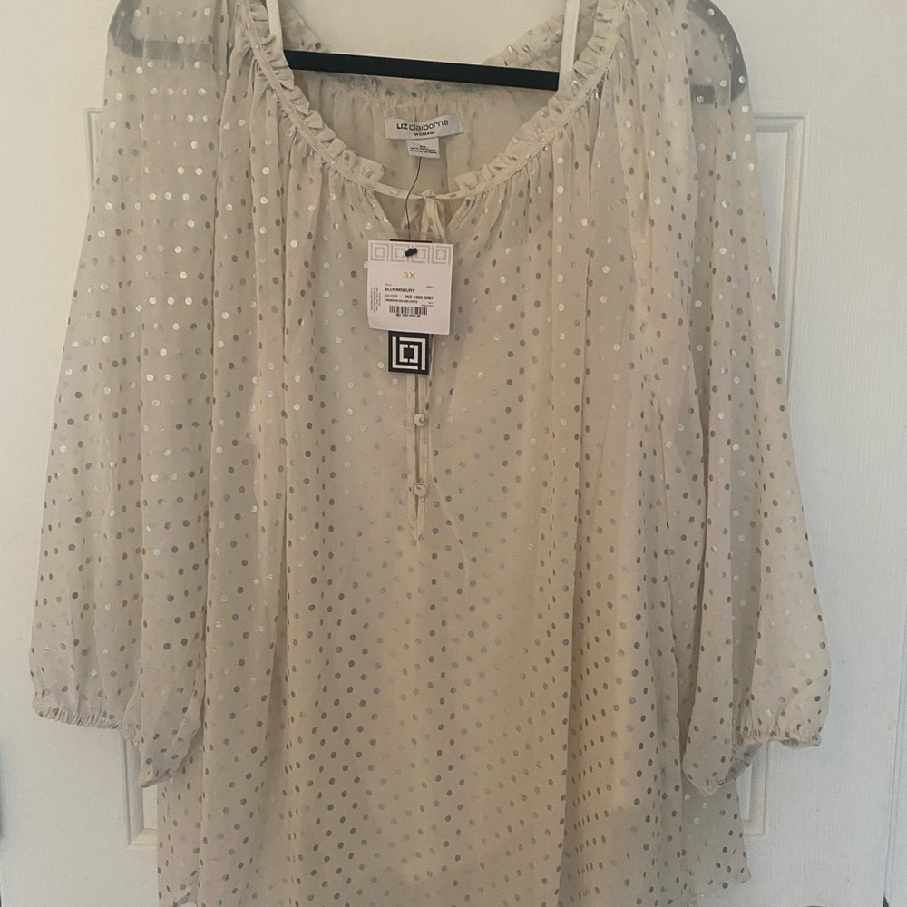 Plus Size 3X Liz Claiborne Dressy Blouse